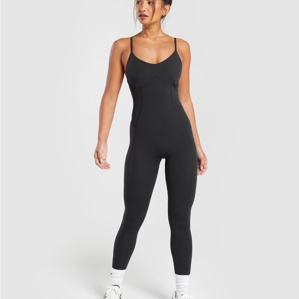 Gymshark Black Fitted Jumpsuit